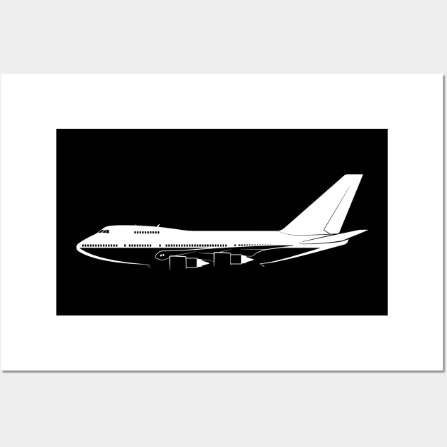 747SP Silhouette Wall Art by Car-Silhouettes